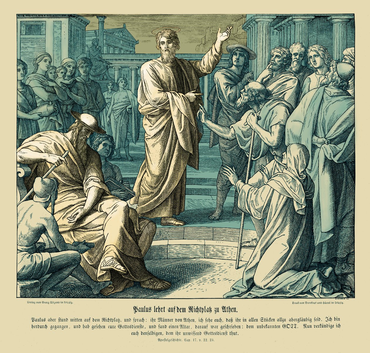 Paolo predica ad Atene, Atti degli Apostoli da Julius Schnorr von Carolsfeld