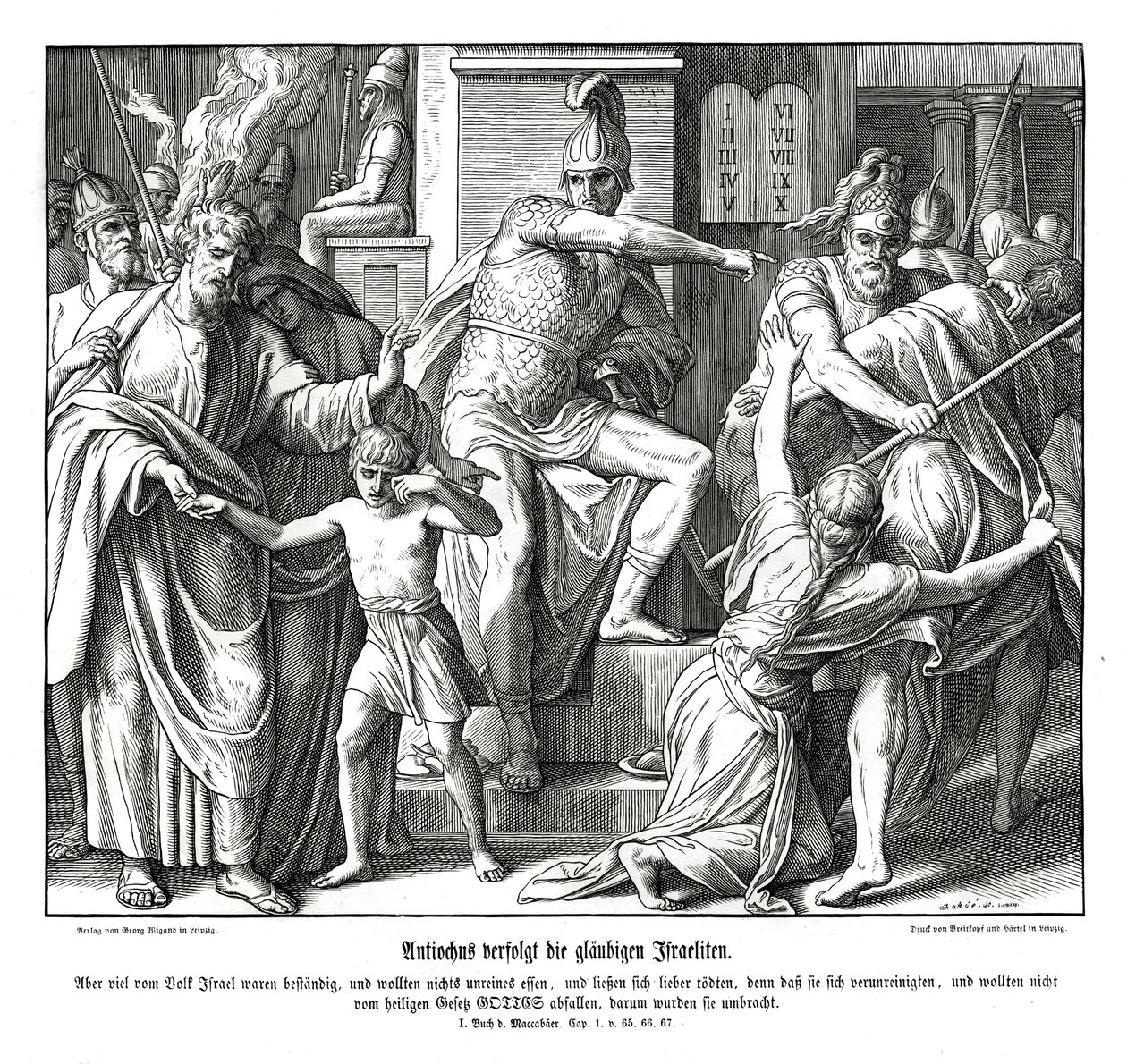 Persecuzione degli Israeliti da parte di Antioco da Julius Schnorr von Carolsfeld