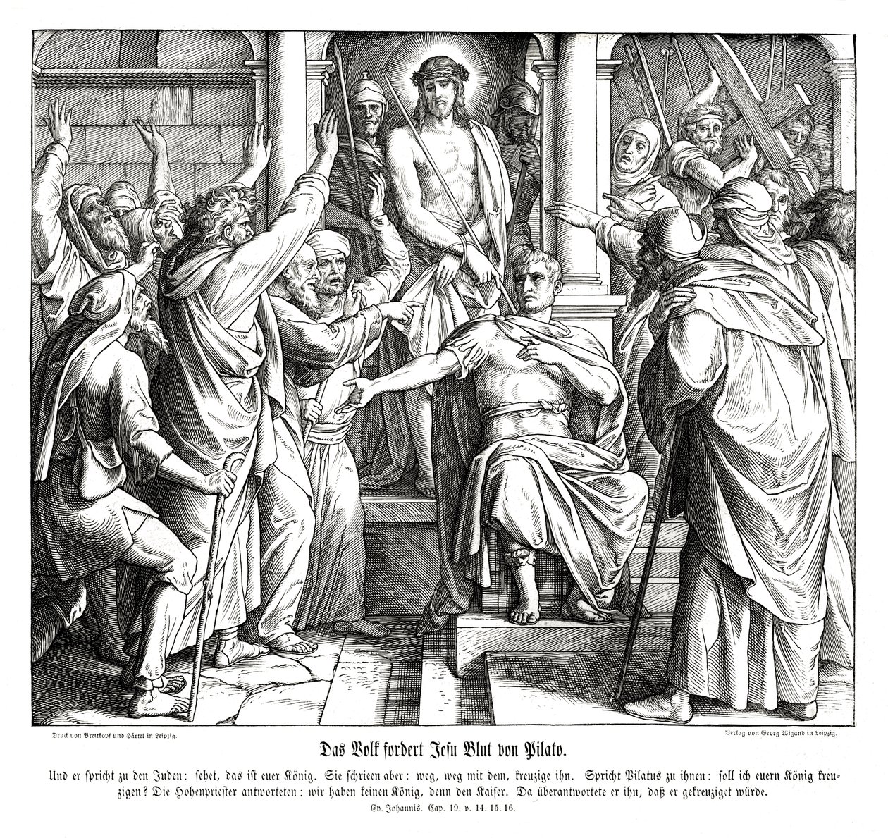 Ponzio Pilato, Vangelo di Giovanni da Julius Schnorr von Carolsfeld