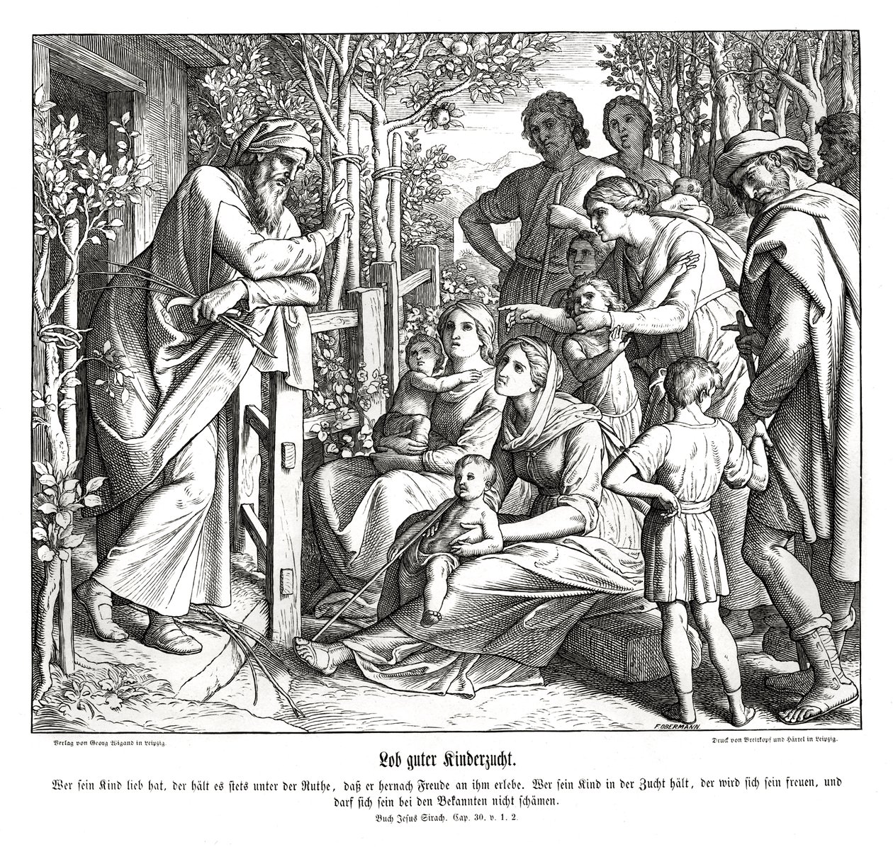 Crescere i figli, Libro del Siracide da Julius Schnorr von Carolsfeld