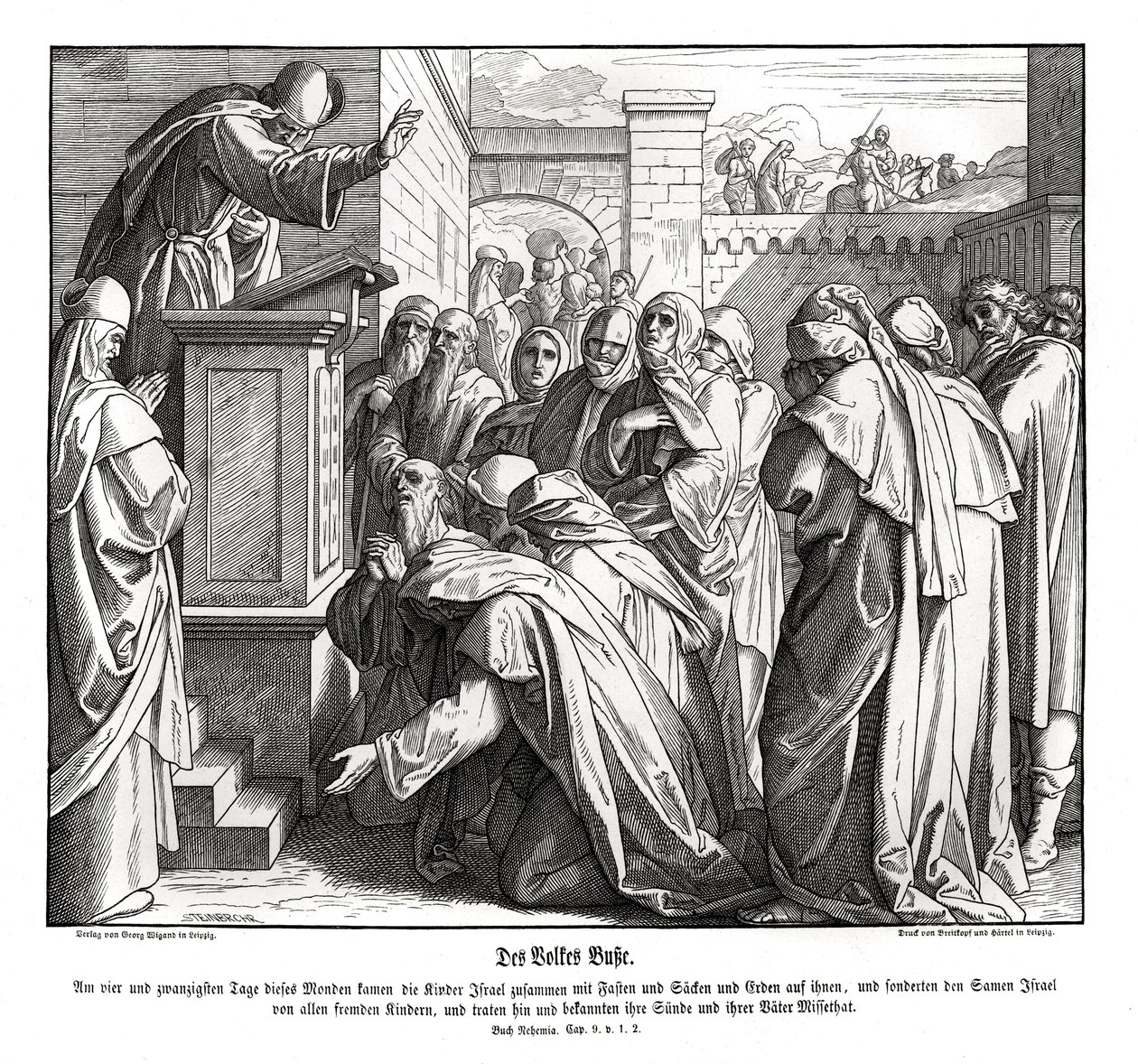 Pentimento del popolo, Neemia da Julius Schnorr von Carolsfeld