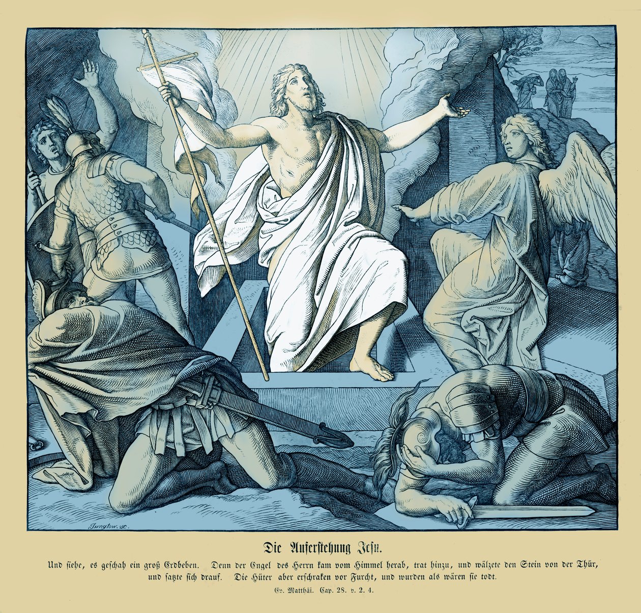 Resurrezione di Gesù, Vangelo di Matteo da Julius Schnorr von Carolsfeld