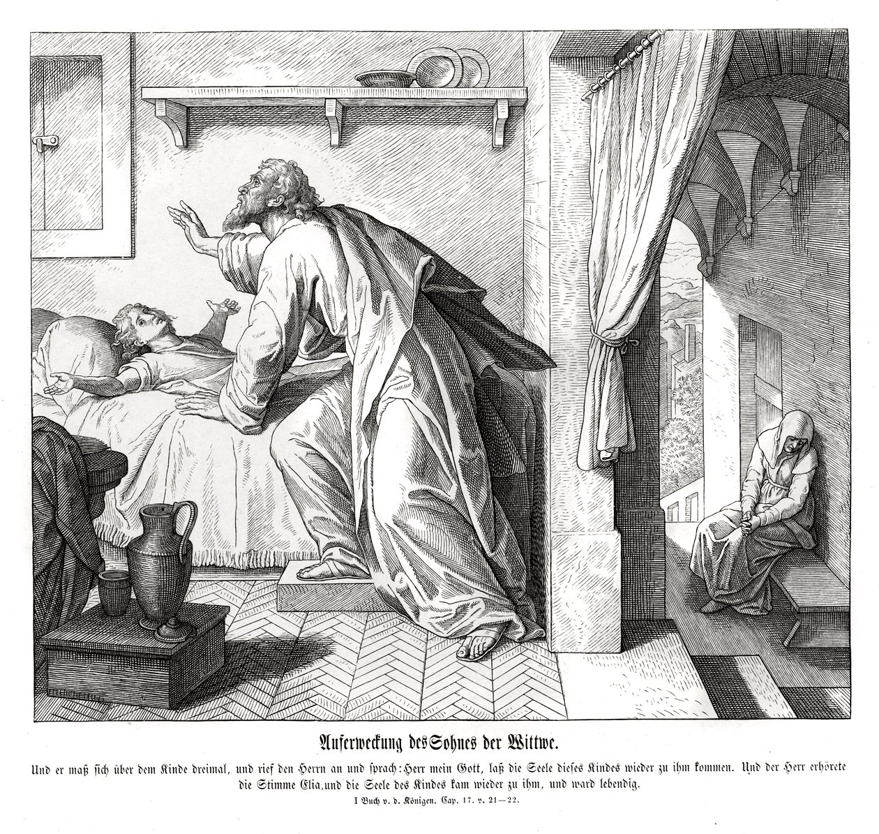 Resurrezione del figlio della vedova da Julius Schnorr von Carolsfeld