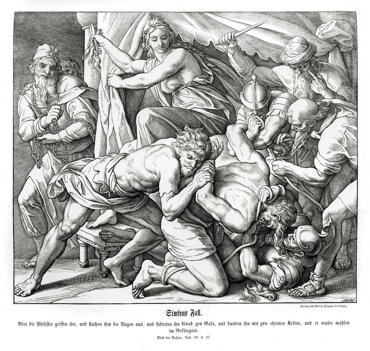 La caduta di Sansone, Giudici da Julius Schnorr von Carolsfeld