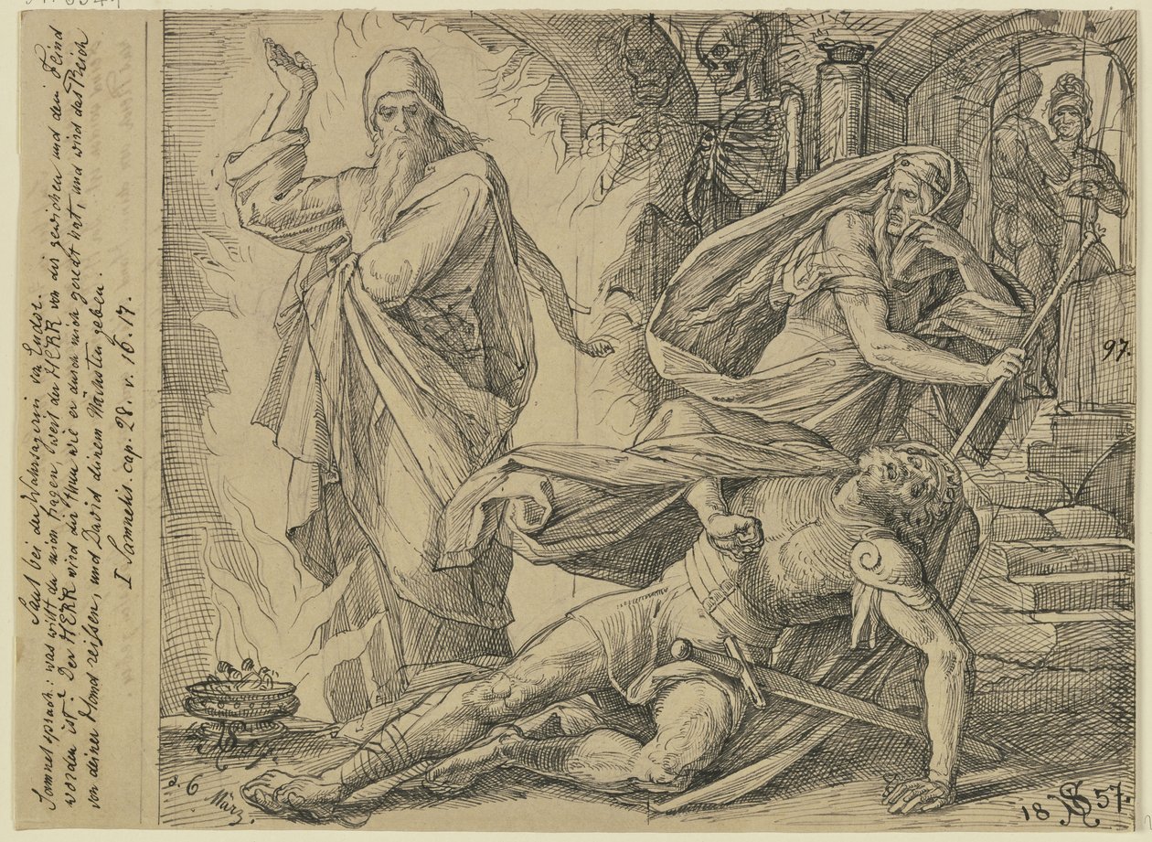 Saul presso la maga di Endor da Julius Schnorr von Carolsfeld