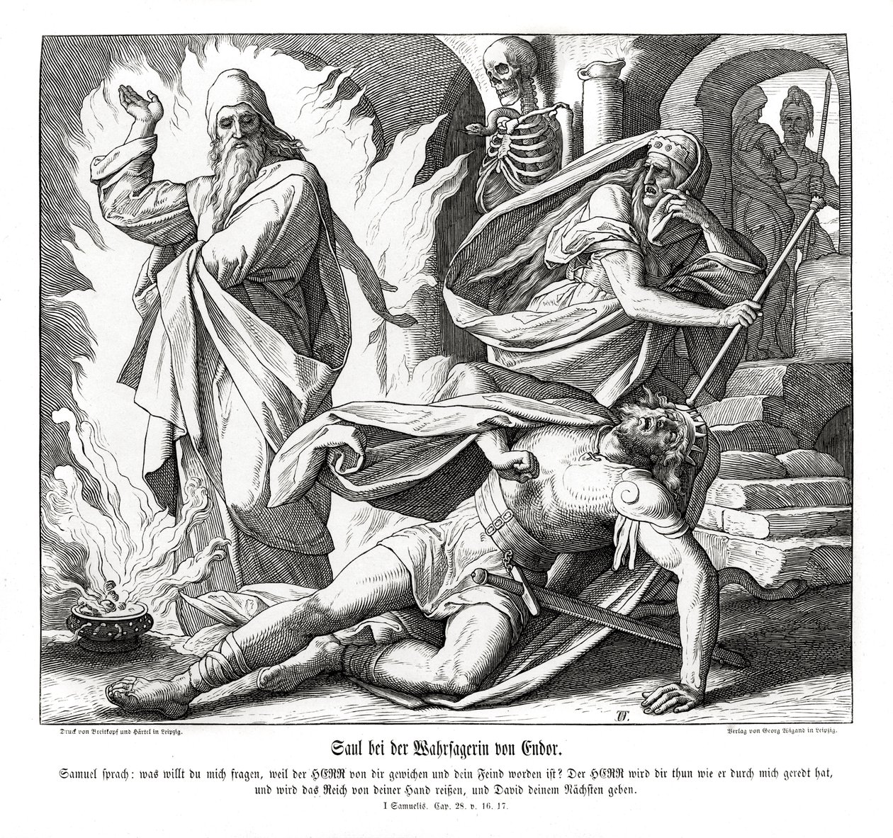 Saul con la strega di Endor da Julius Schnorr von Carolsfeld