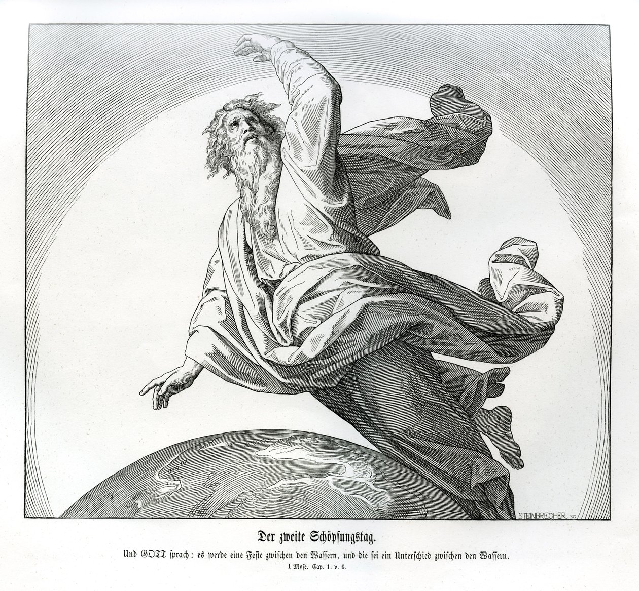 Secondo giorno della creazione, Genesi da Julius Schnorr von Carolsfeld