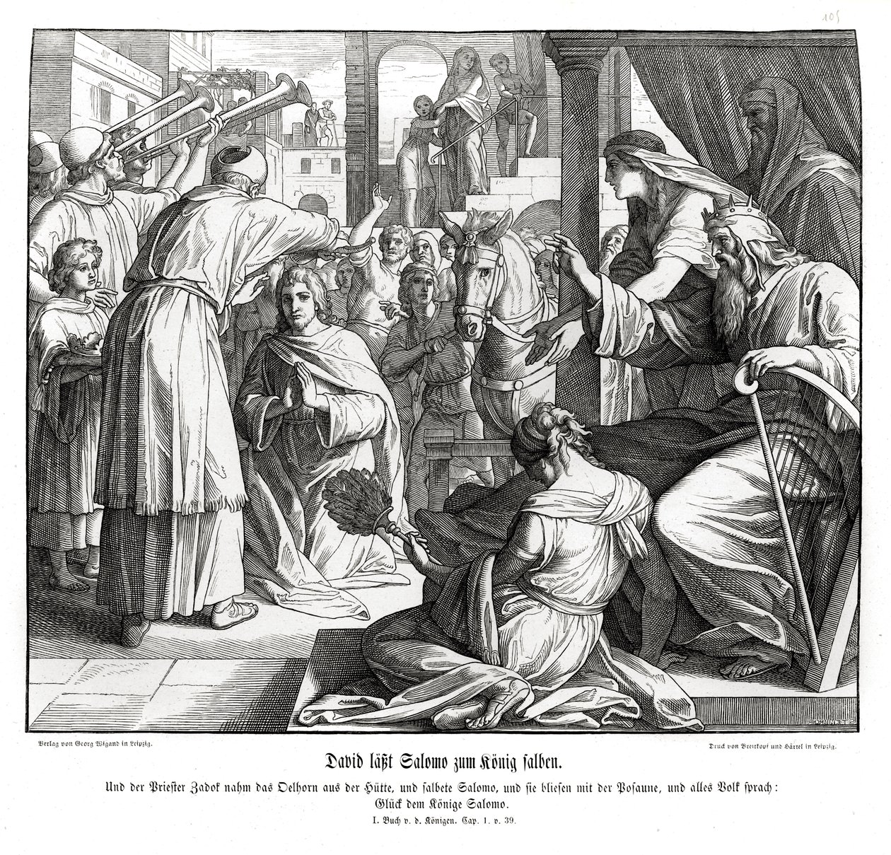 Salomone è unto re da Julius Schnorr von Carolsfeld