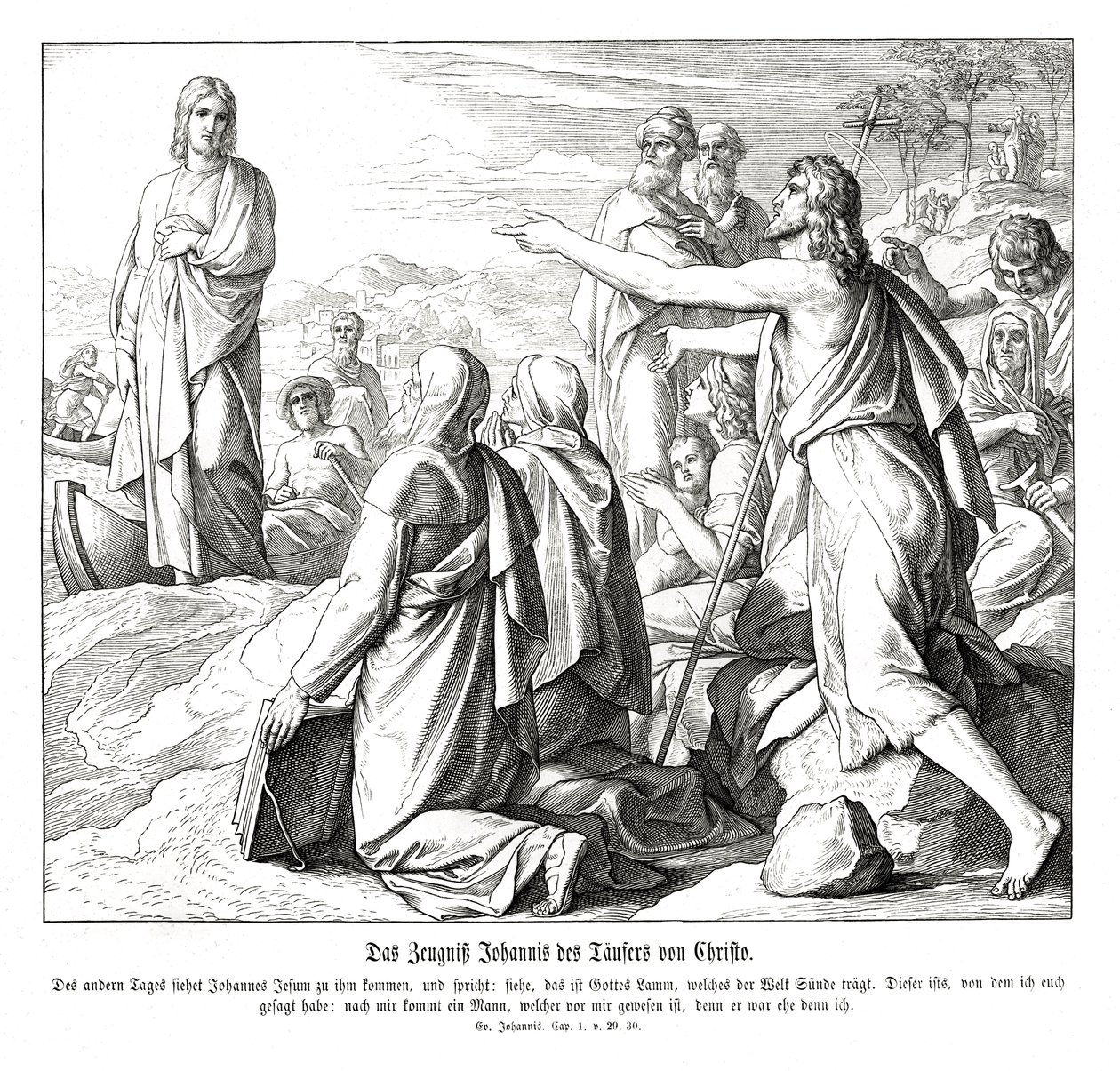 Testimonianza di Giovanni Battista, Vangelo di Giovanni da Julius Schnorr von Carolsfeld