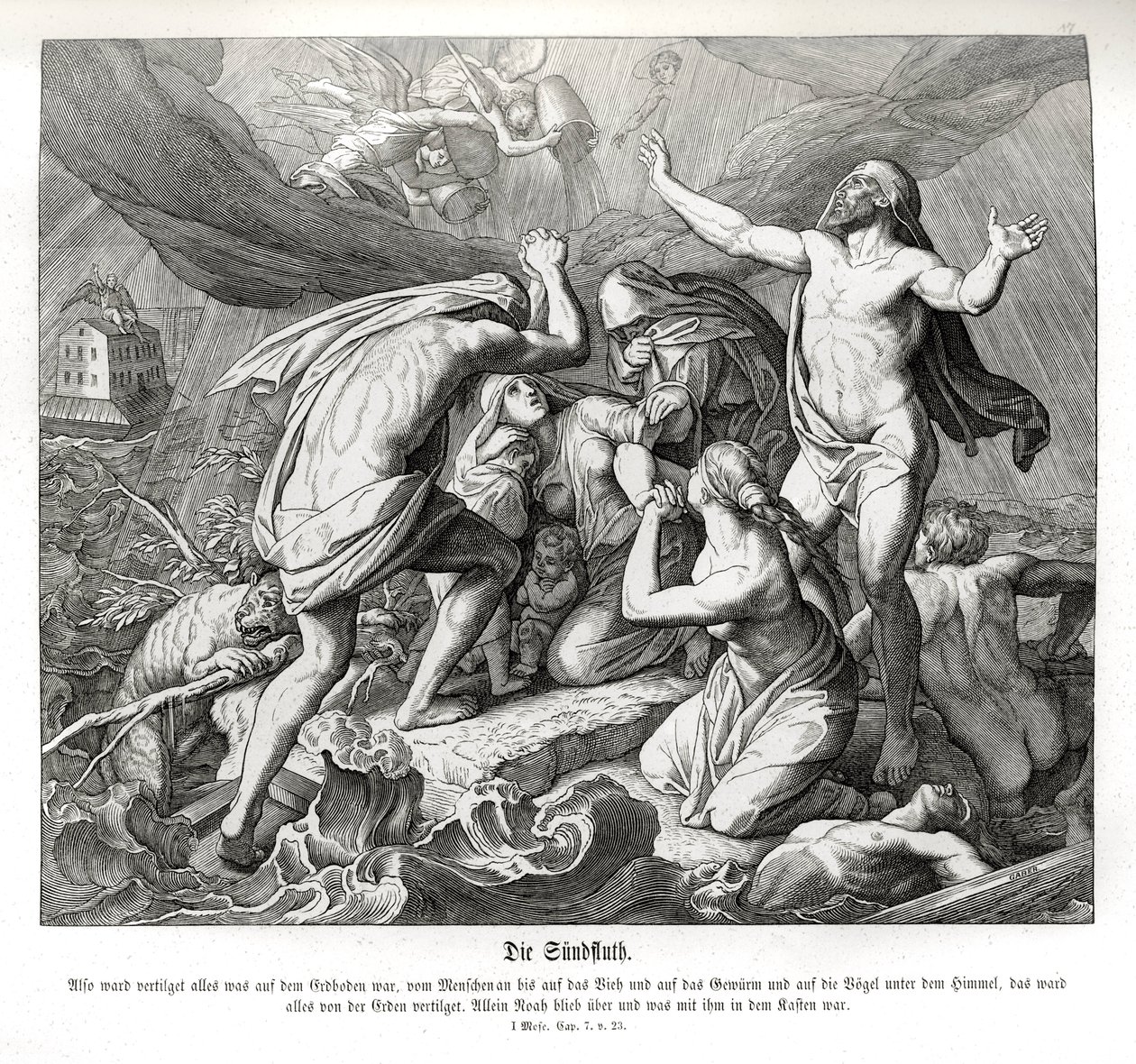 Il diluvio, Genesi da Julius Schnorr von Carolsfeld