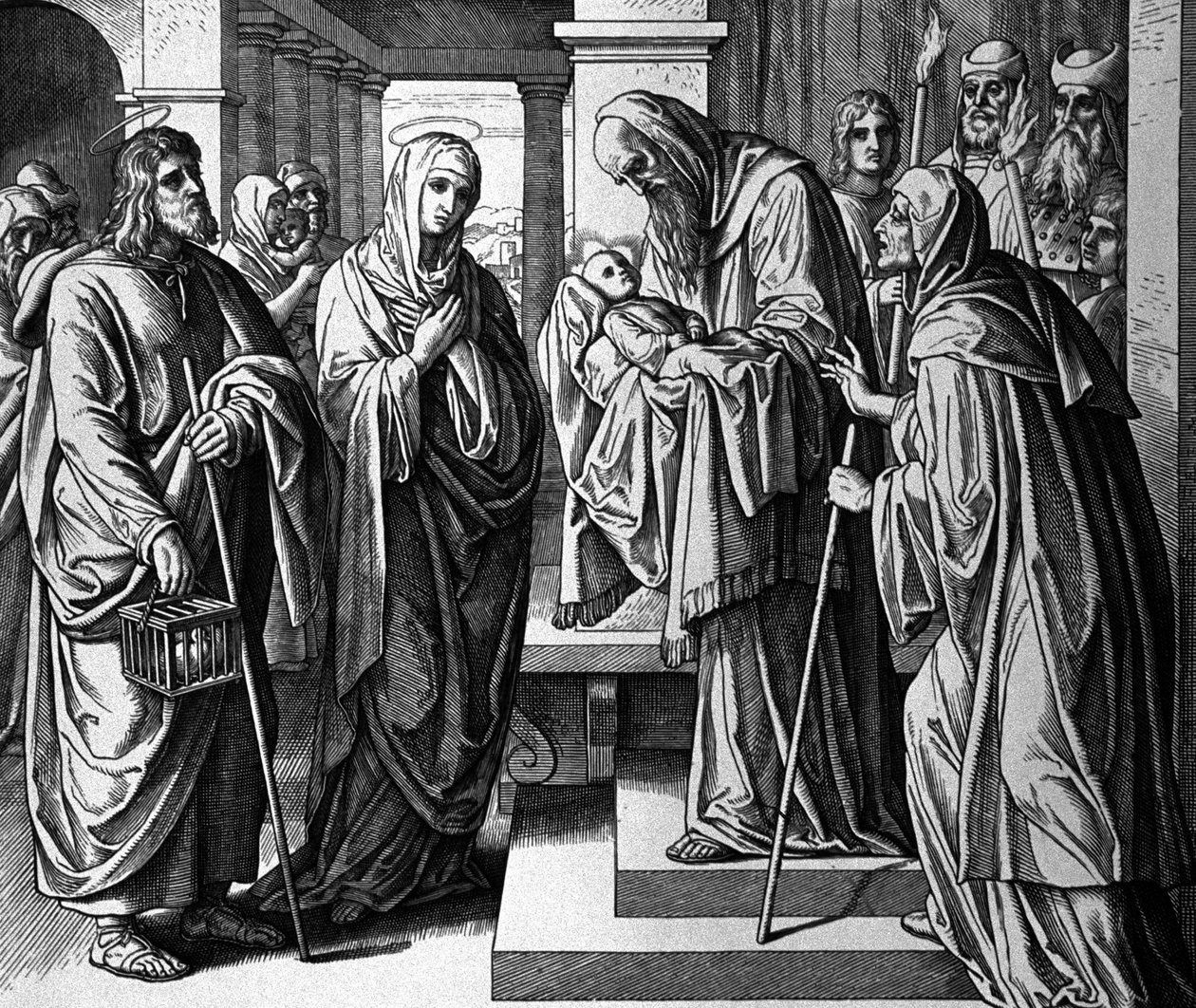 La Presentazione di Gesù Bambino al Tempio da Julius Schnorr von Carolsfeld