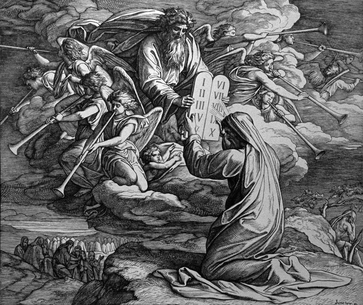 Le tavole della legge da Julius Schnorr von Carolsfeld