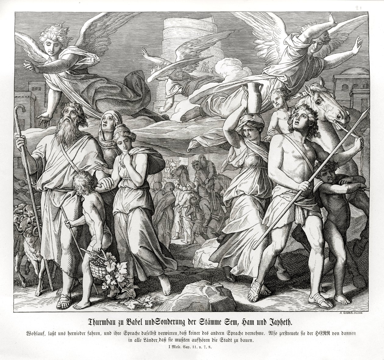 La Torre di Babele, Genesi da Julius Schnorr von Carolsfeld