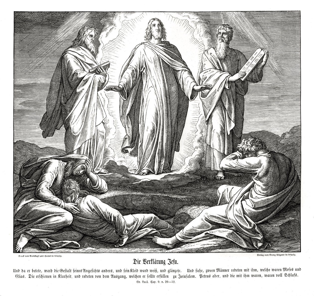 Trasfigurazione di Gesù, Vangelo di Luca da Julius Schnorr von Carolsfeld