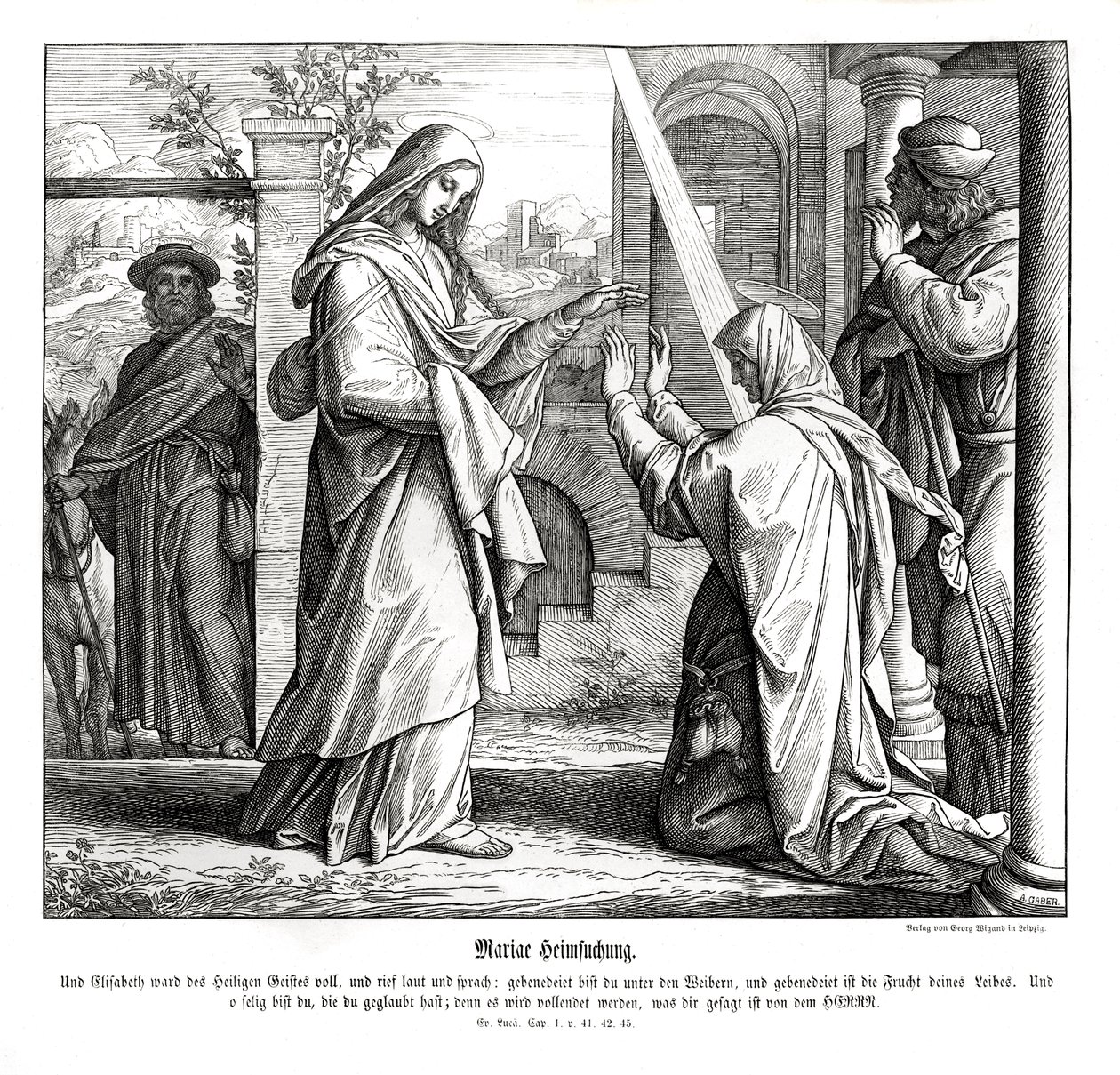 Visitazione di Maria, Vangelo di Luca da Julius Schnorr von Carolsfeld