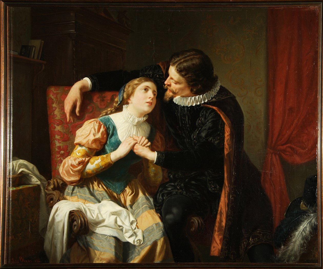 Egmont e Klärchen da Julius von Blaas