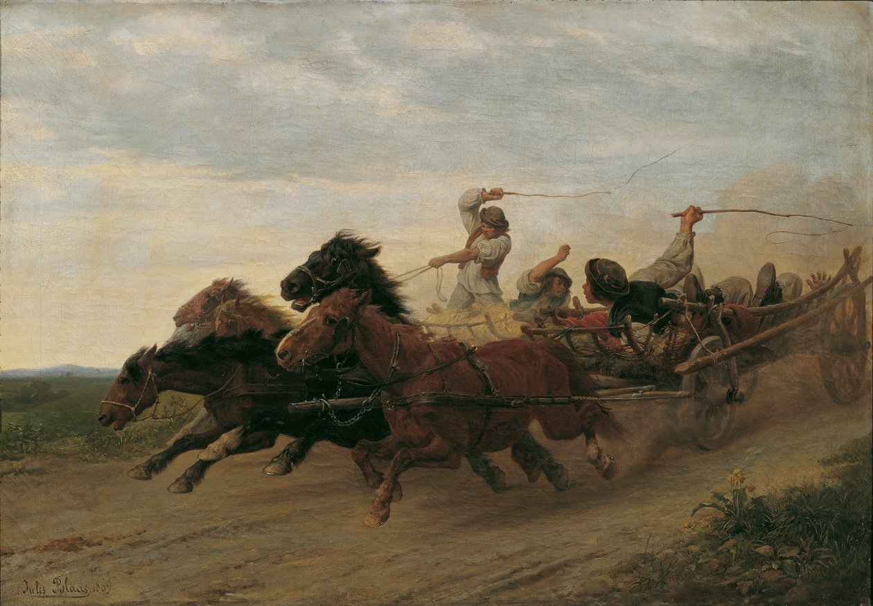 Gara di contadini slovacchi ubriachi da Julius von Blaas d. Ä.
