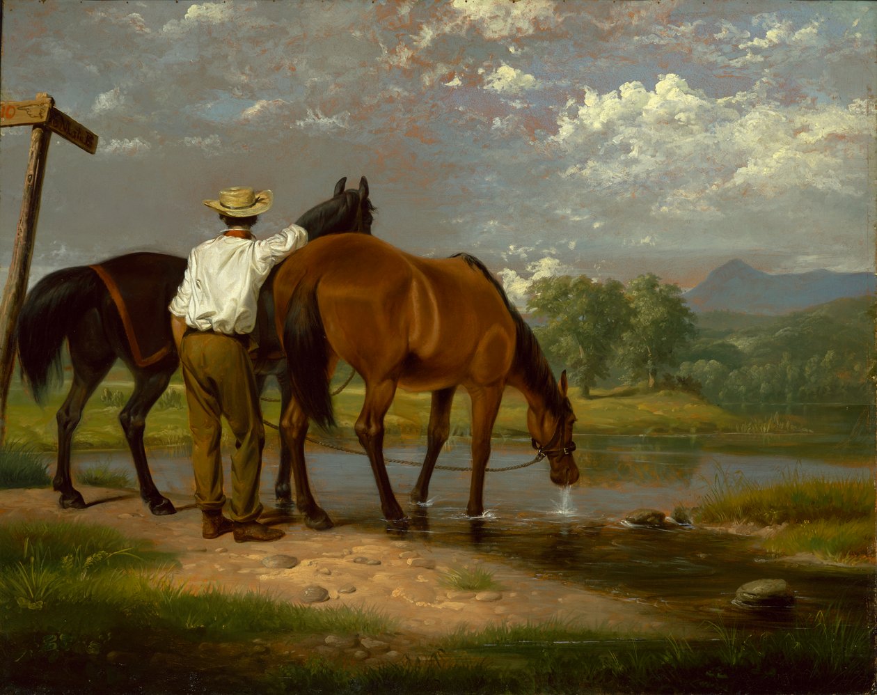 Abbeverare i cavalli da Junius Brutus Stearns