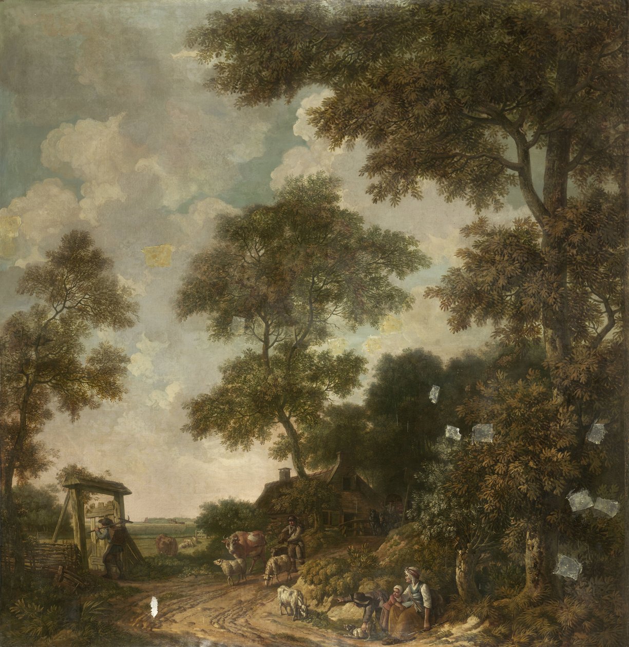 Dipinto murale di un paesaggio olandese con una strada sabbiosa da Jurriaan Andriessen (attributed to)