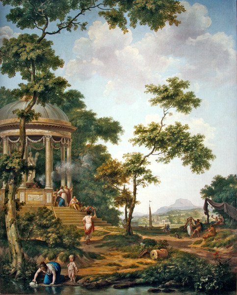 Paesaggio arcadico con un tempio da Jurriaan Andriessen