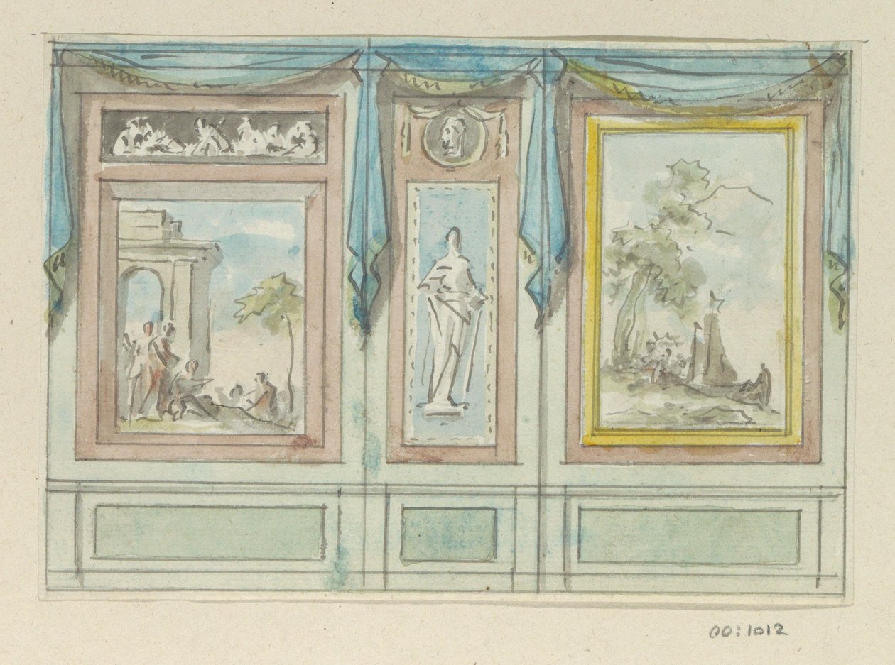 Disegno progettuale per una parete divisoria da Jurriaan Andriessen