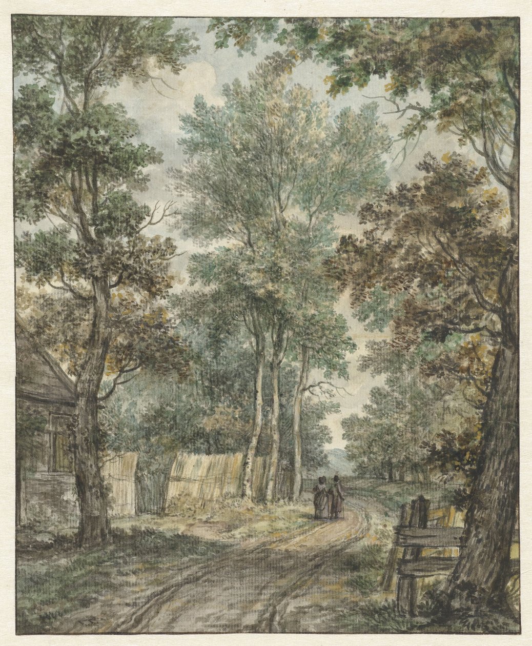 Passeggiatori su un sentiero boschivo vicino a Heemstede da Jurriaan Andriessen