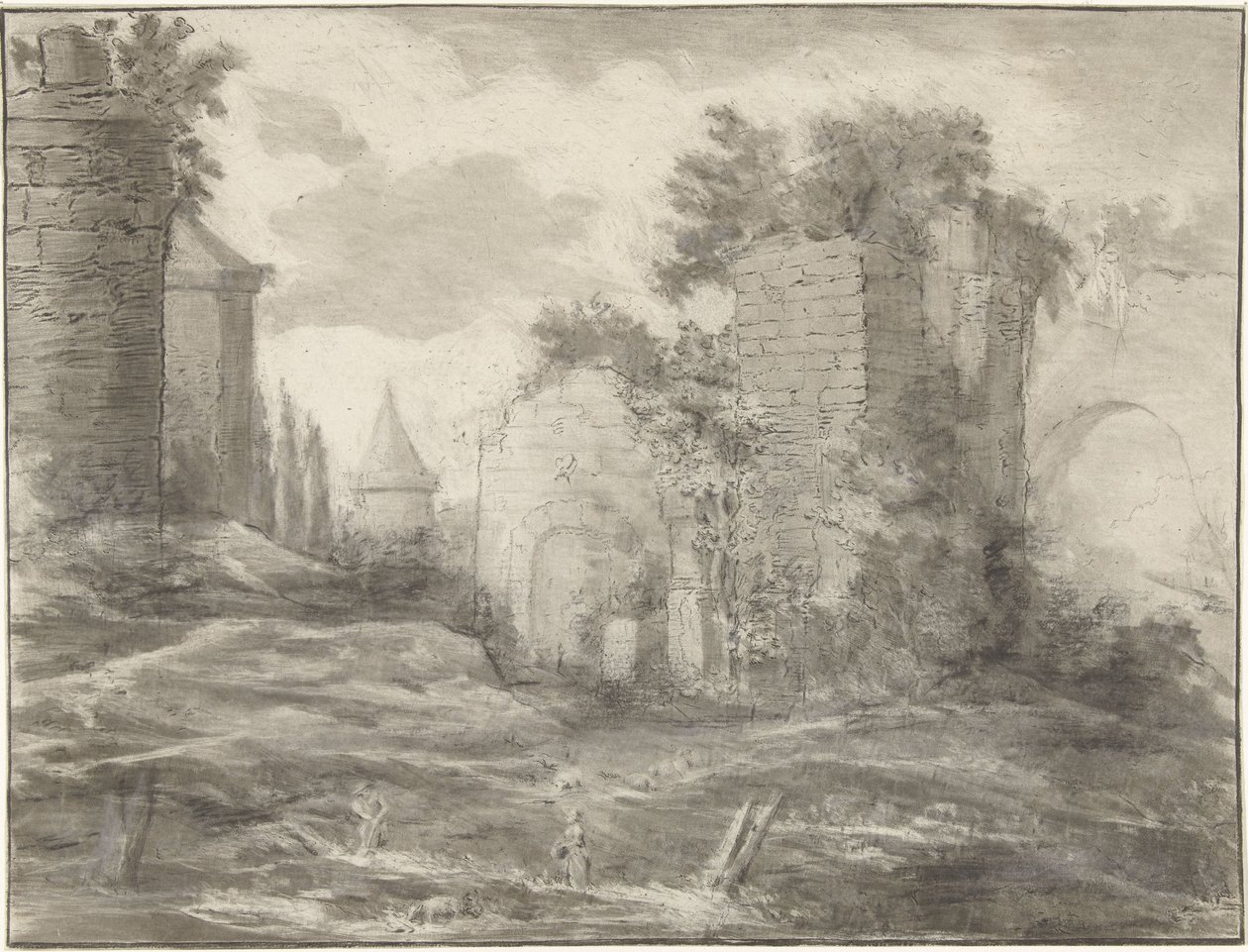 Paesaggio con rovine da Jurriaan Cootwijck