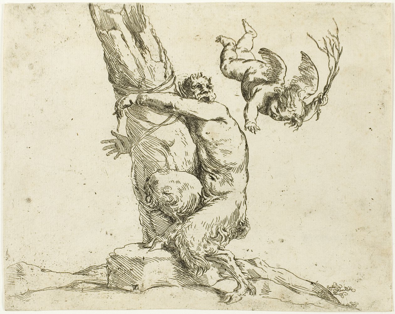 Cupido che punisce un satiro da Jusepe de Ribera