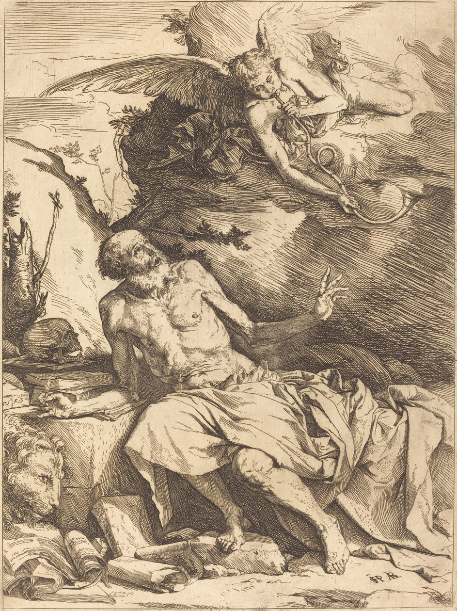 San Girolamo sente la tromba del Giudizio Universale da Jusepe de Ribera