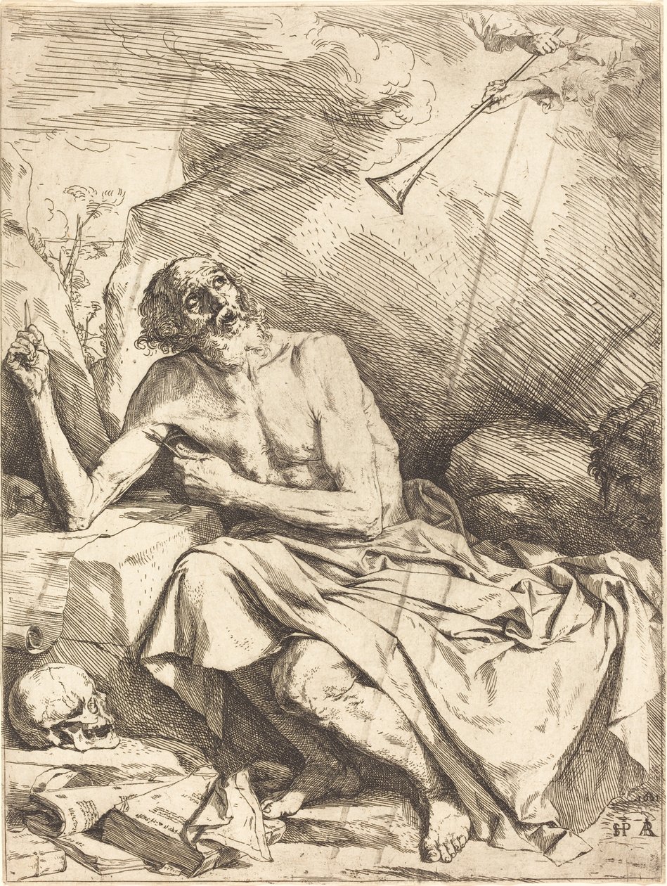 San Girolamo che Ascolta la Tromba del Giudizio Universale da Jusepe de Ribera