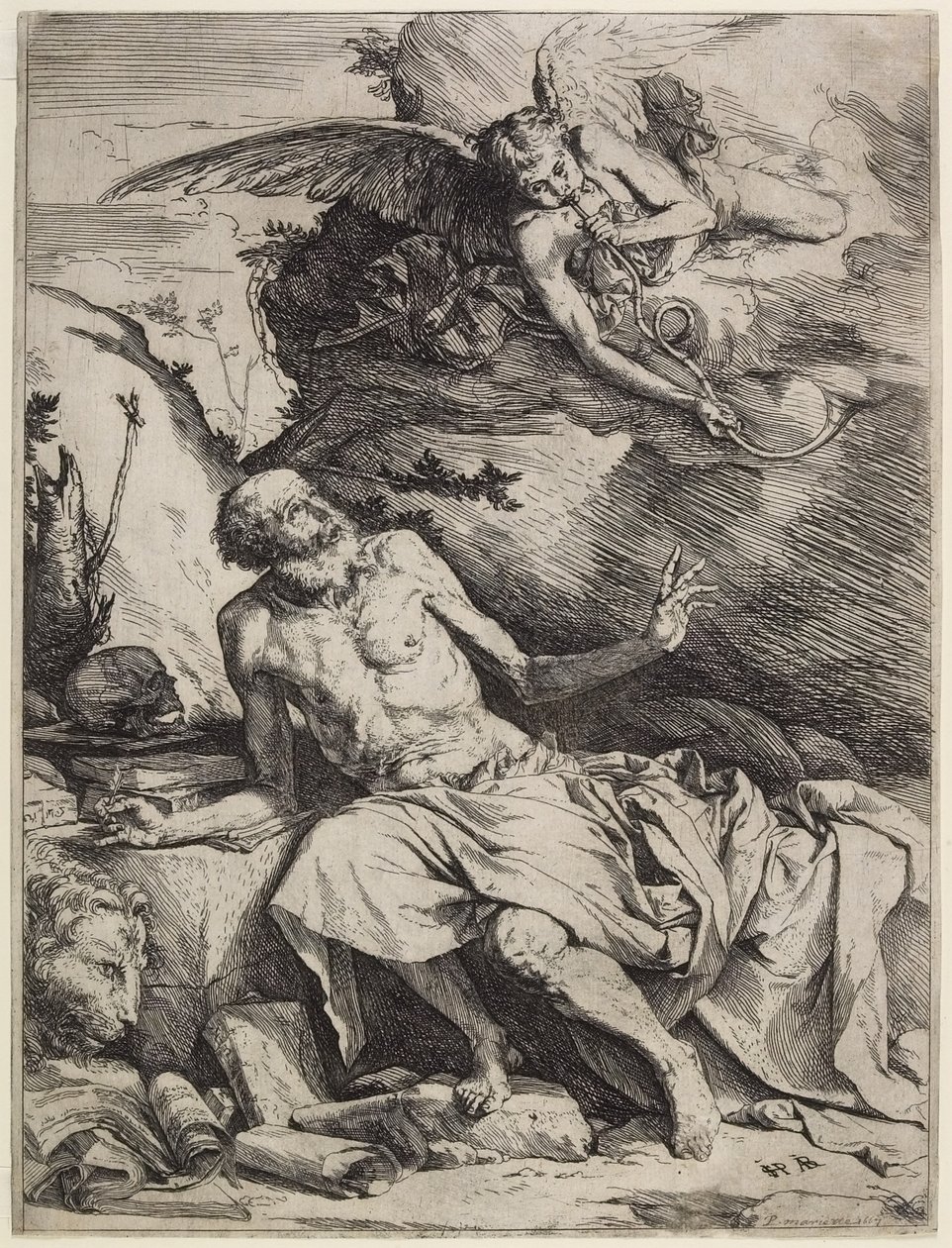San Girolamo sente la tromba del Giudizio Universale, c. 1621 da Jusepe de Ribera