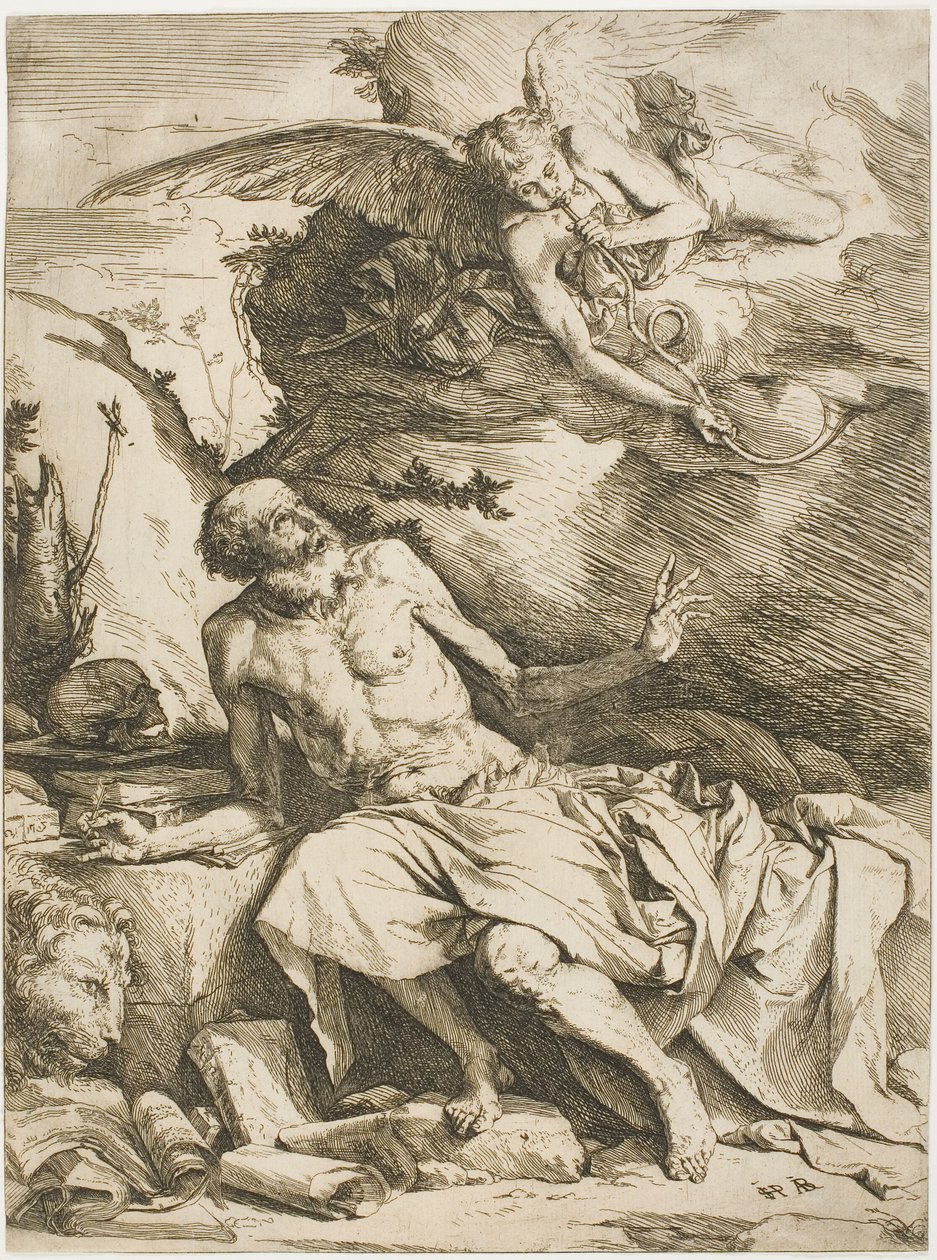 San Girolamo che ascolta la tromba del Giudizio Universale da Jusepe de Ribera