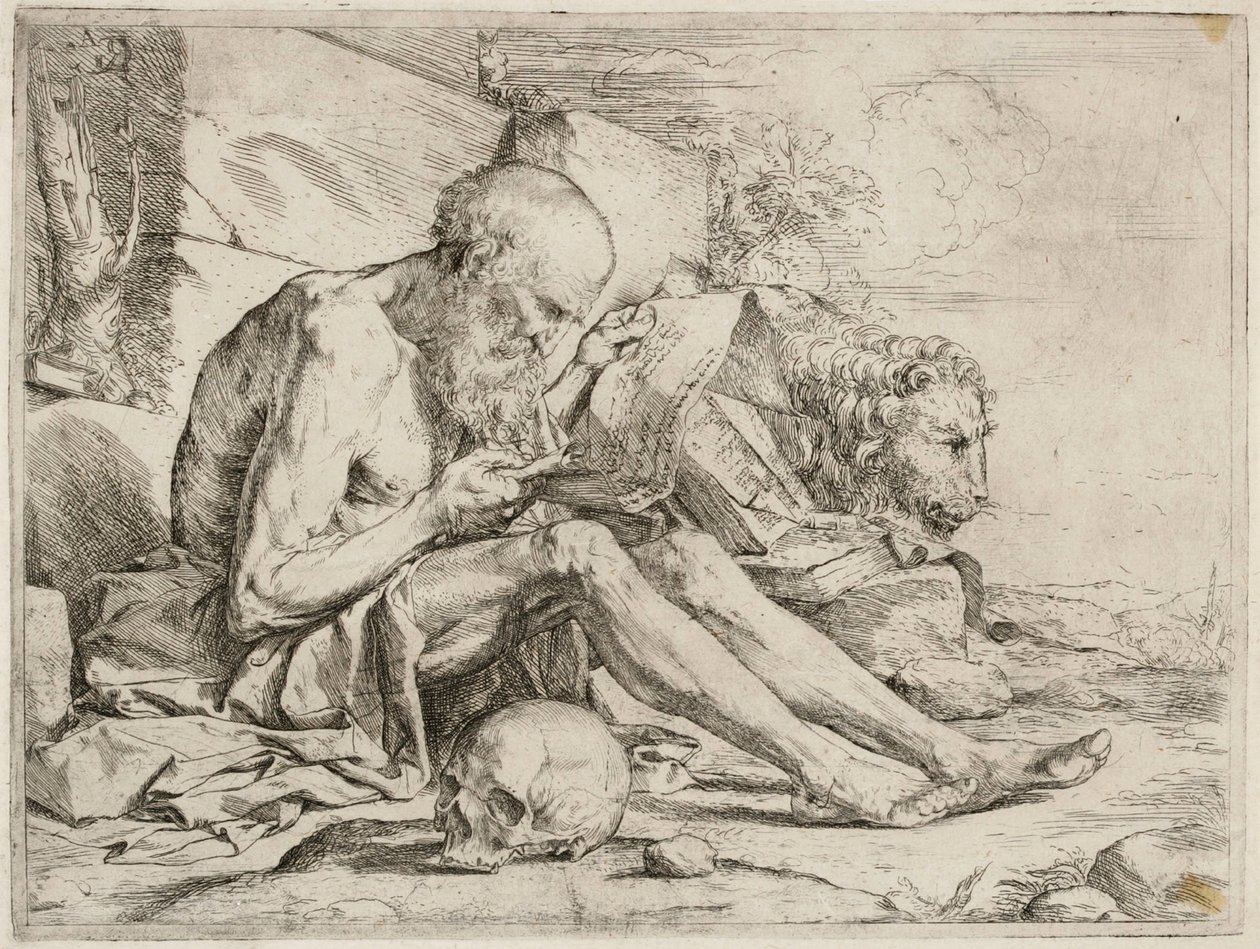 San Girolamo leggente da Jusepe de Ribera