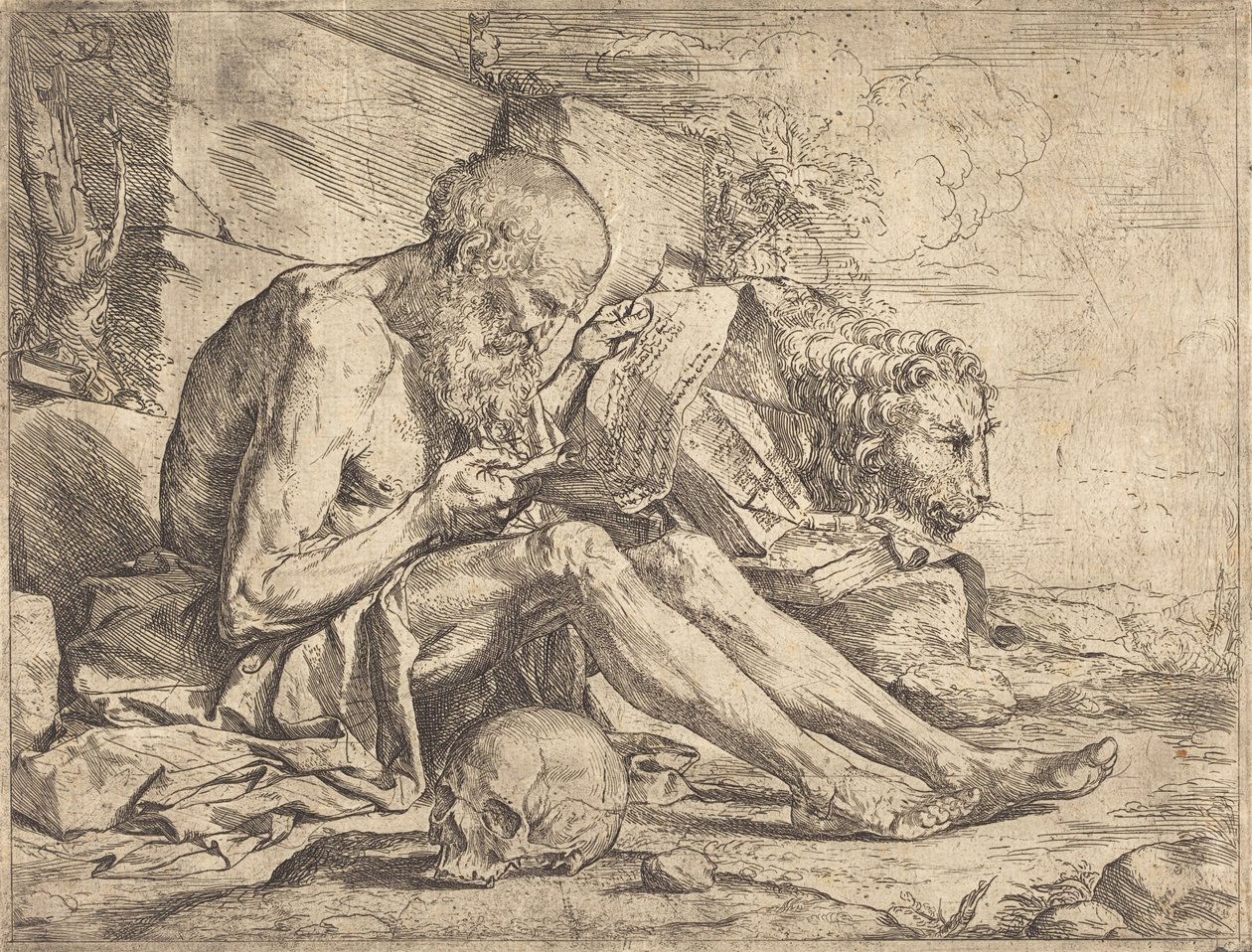 San Girolamo leggente da Jusepe de Ribera