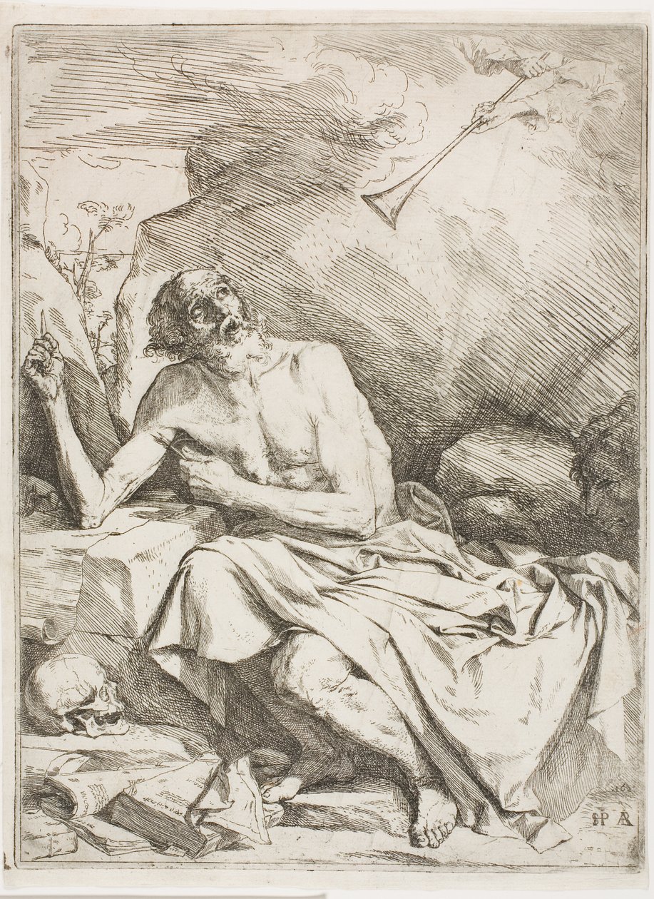 San Girolamo che ascolta la tromba del Giudizio Universale da Jusepe de Ribera