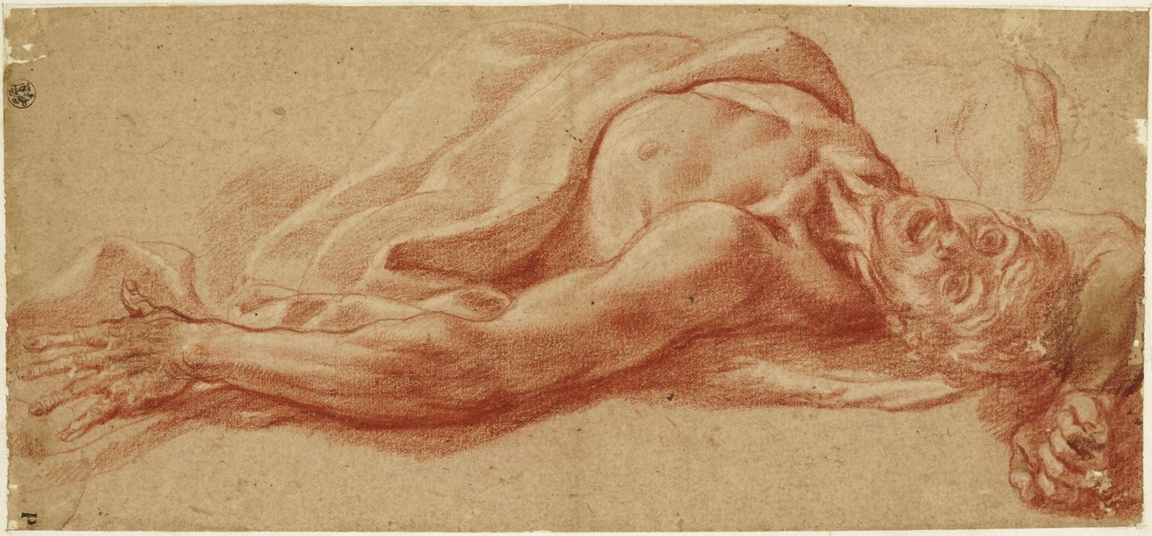 Studio di figura maschile sdraiata da Jusepe de Ribera