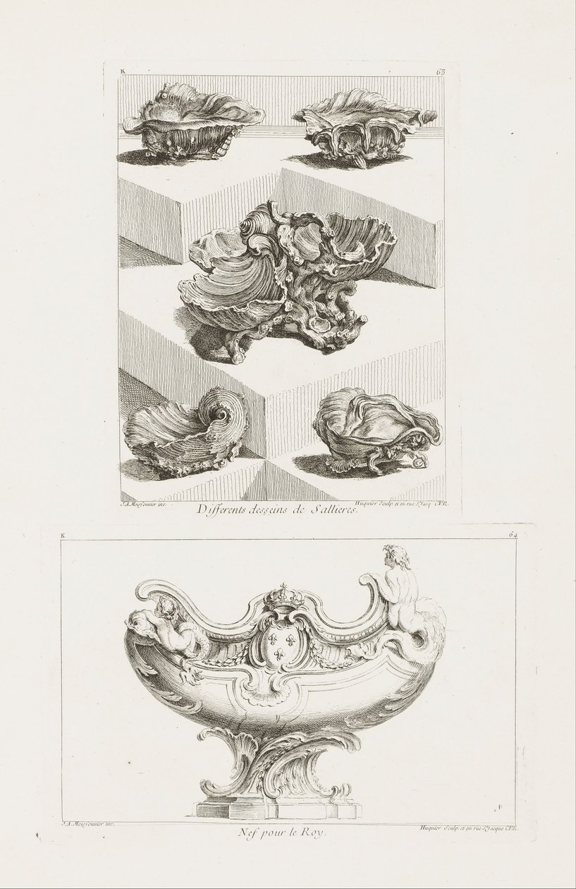 Differenti Disegni di Saliniere, tav. 63 in Oeuvre de Juste-Aurele da Juste Aurèle Meissonnier