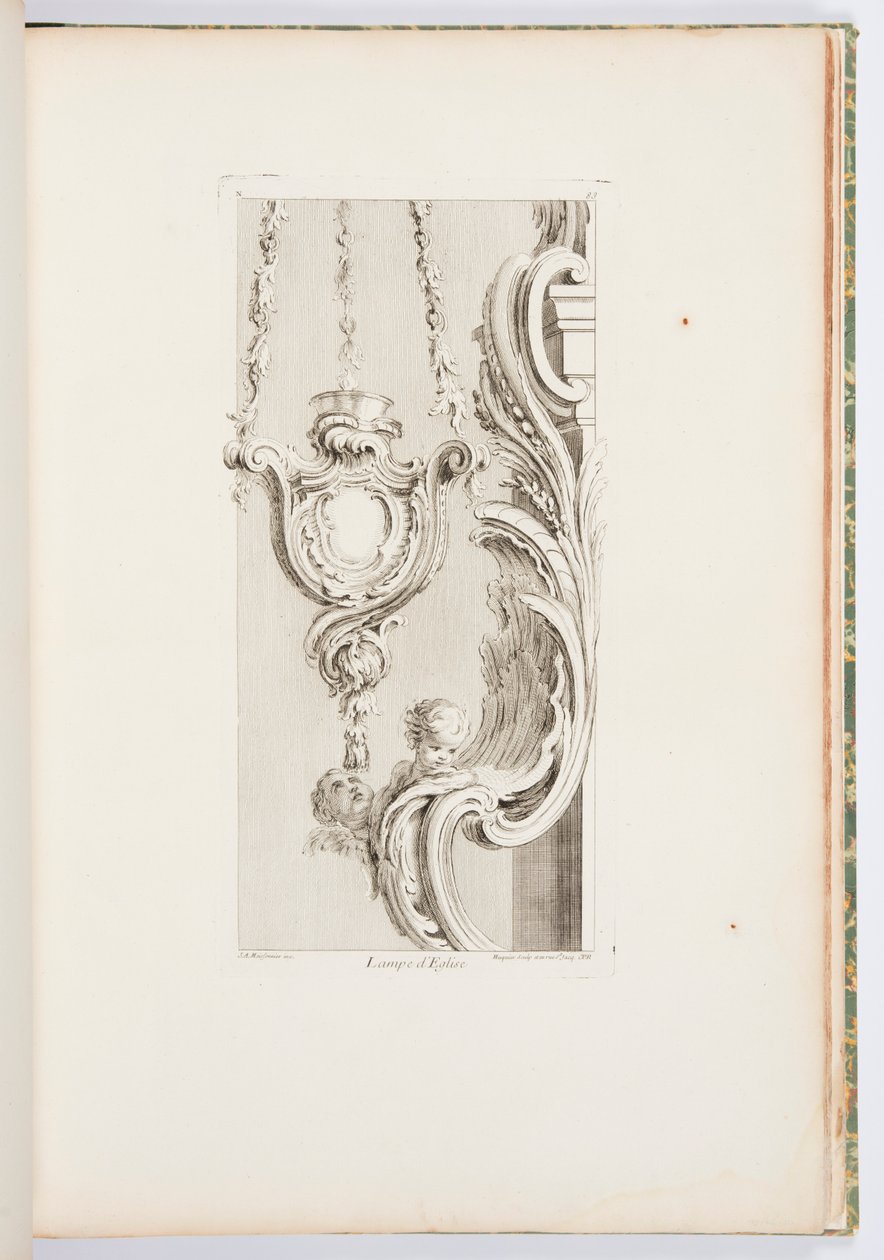 Lampada della Chiesa, tavola 83, da Opere di Juste-Aurèle Meissonnier da Juste Aurèle Meissonnier