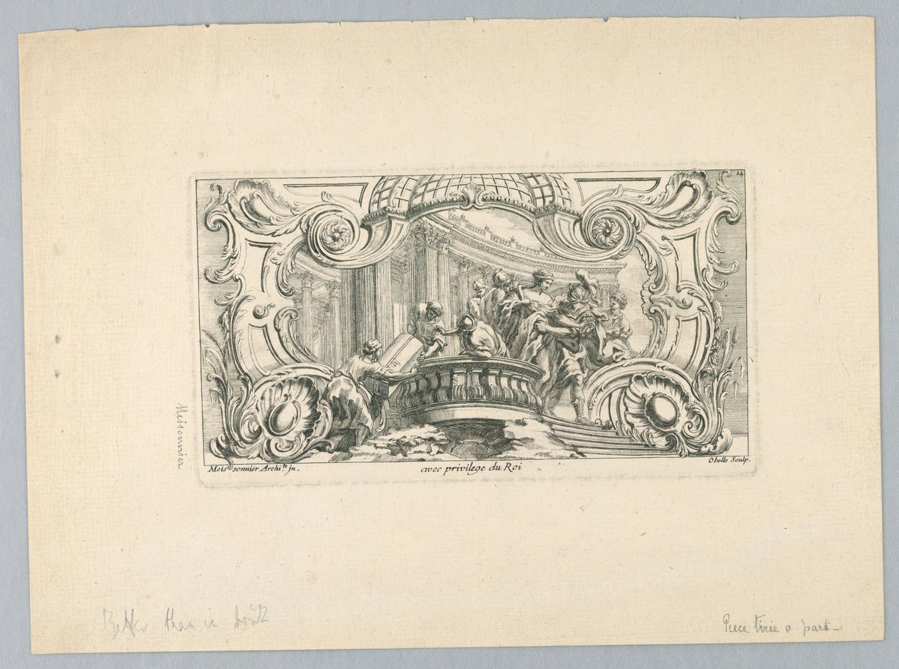 Ornamento con figure da Juste Aurèle Meissonnier