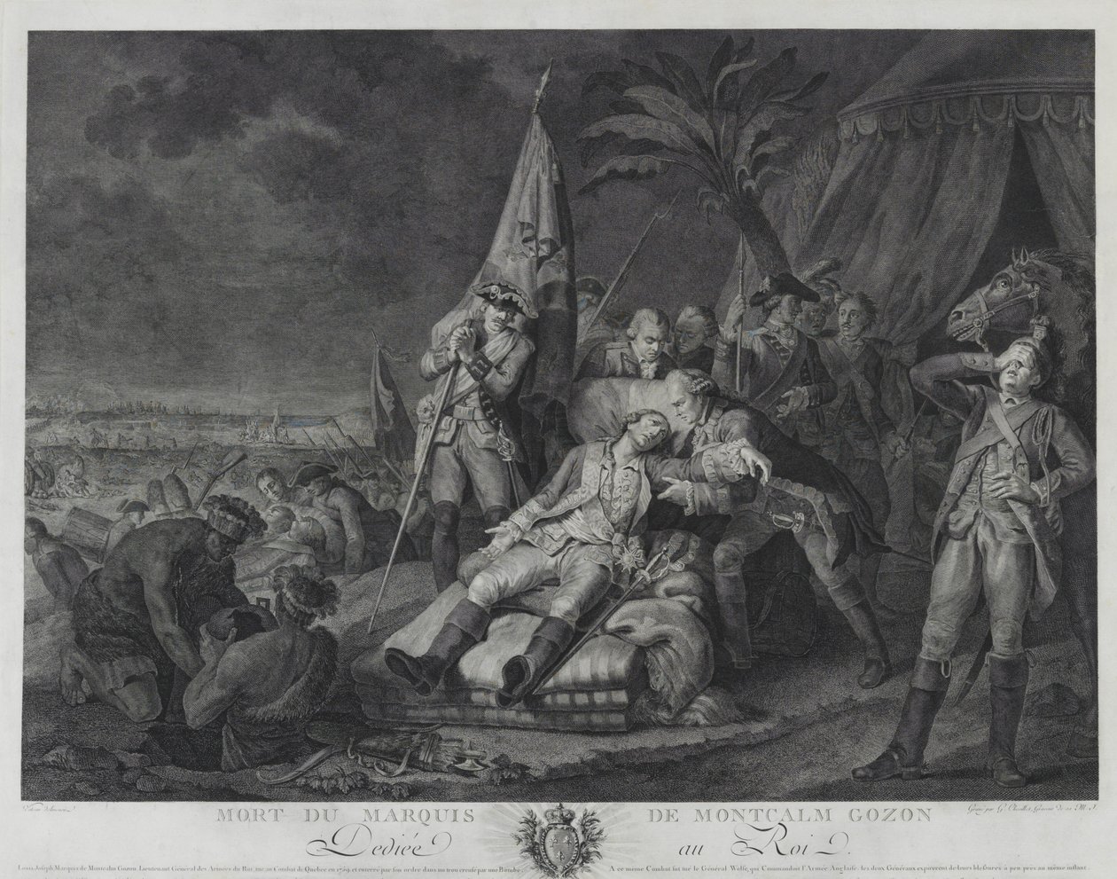 Morte del Marchese di Montcalm Gozon da Juste Chevillet