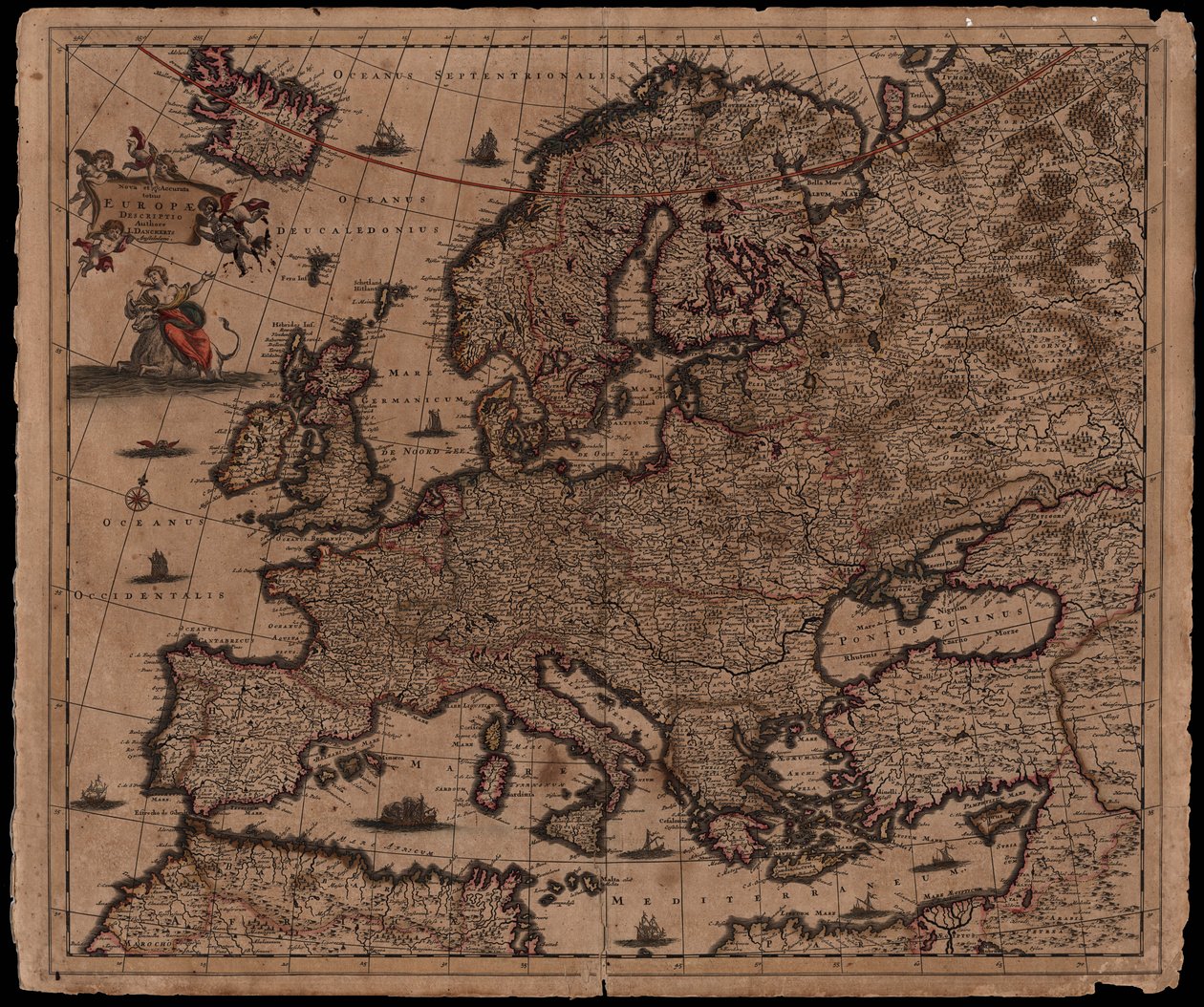 Nova et Accurata totius Europae Descriptio da Justus Danckerts