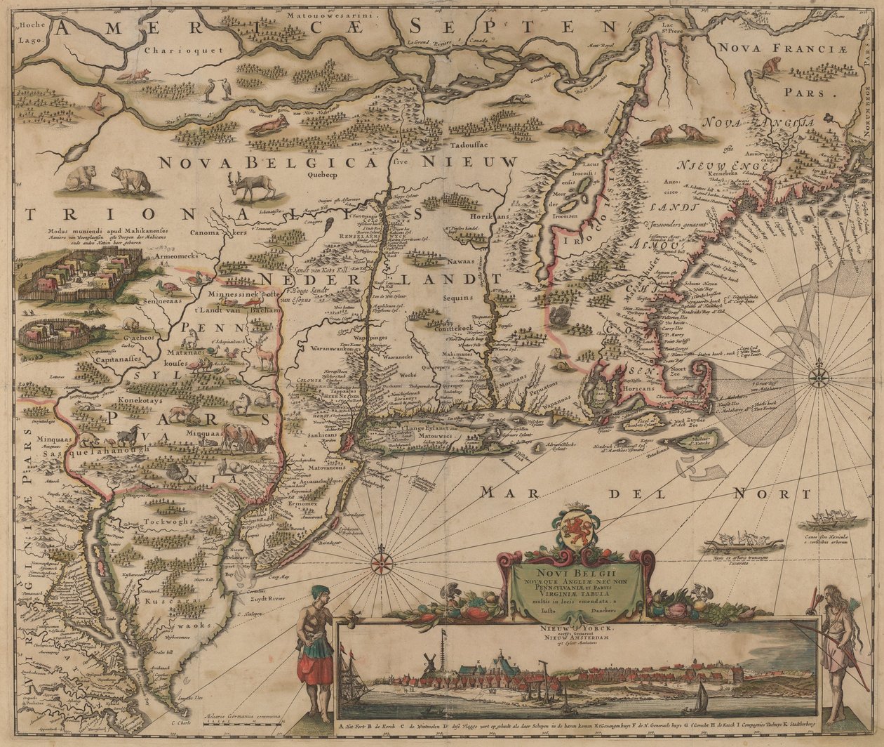 Americae Septentrionalio da Justus Danckerts
