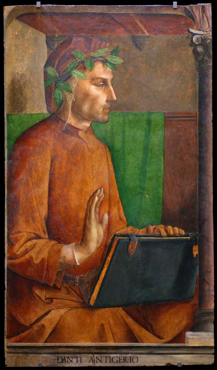Ritratto di Dante Alighieri 1265-1321, 1476 da Justus van Gent