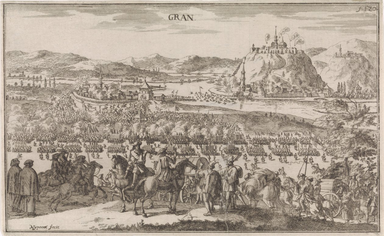 Battaglia di Párkány nel 1683 da Justus van den Nijpoort