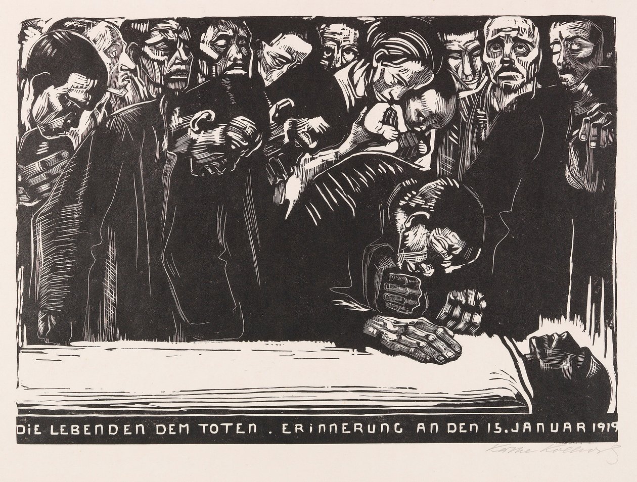 Foglio commemorativo per Karl Liebknecht, 1920 da Käthe Kollwitz