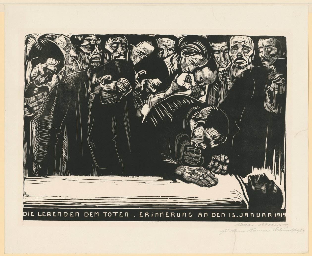Foglio commemorativo dedicato a Karl Liebknecht (3ª e definitiva versione, 6ª edizione) da Käthe Kollwitz