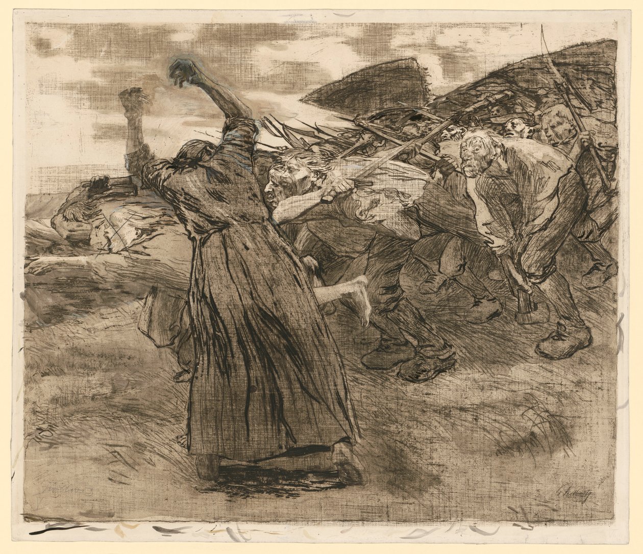 Foglio separato (foglio 5 da "Bauernkrieg", 5ª versione) da Käthe Kollwitz