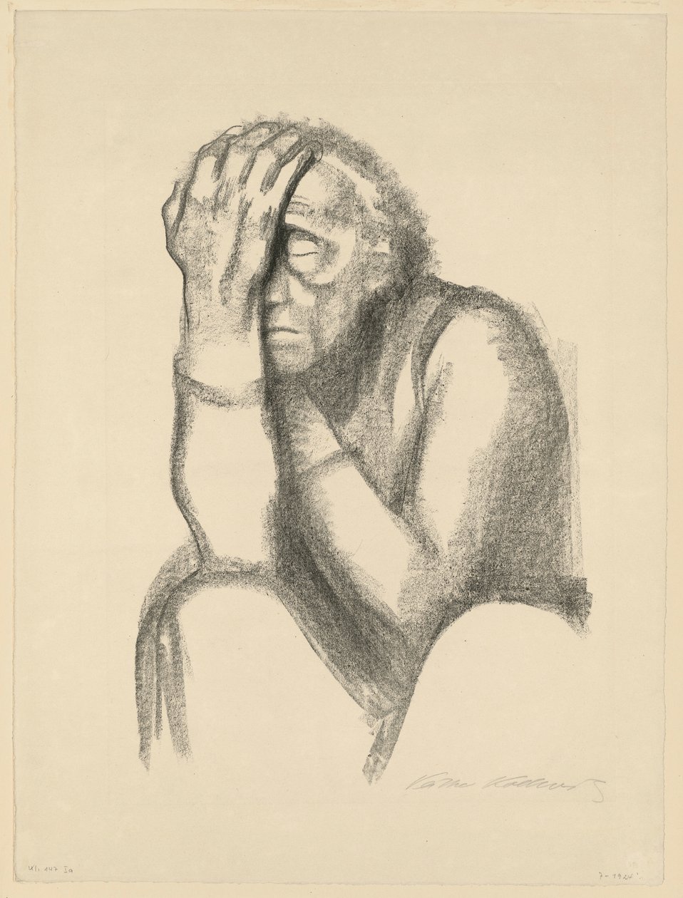 Donna pensierosa (Disperazione) (2ª versione) da Käthe Kollwitz