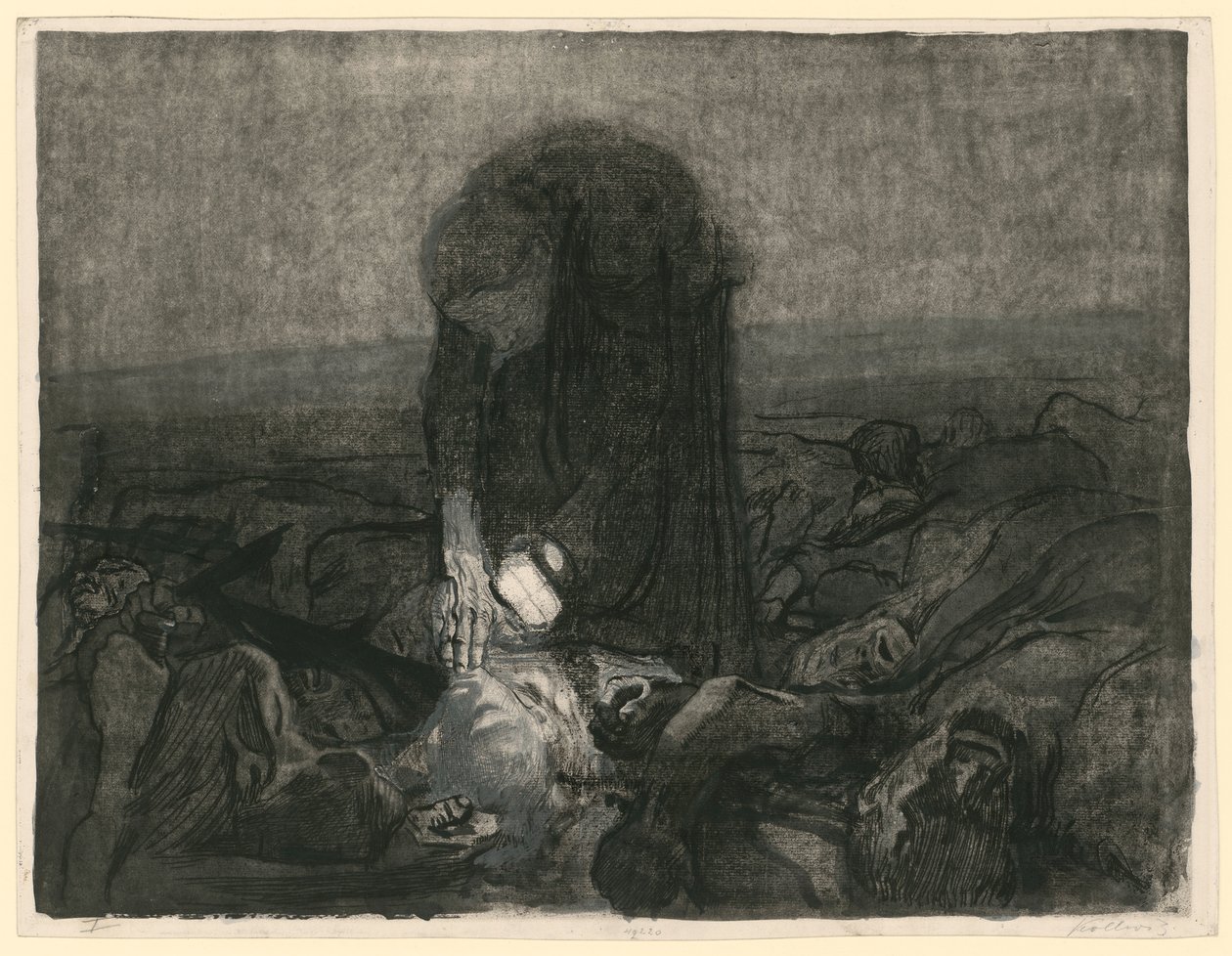 Campo di battaglia (foglio 6 da "Bauernkrieg", 2ª versione) da Käthe Kollwitz