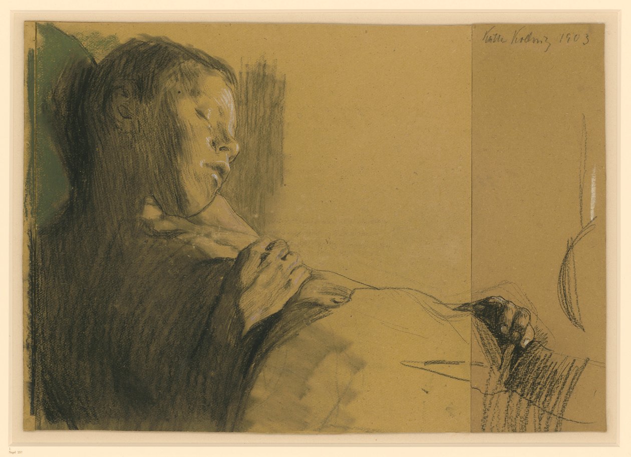 Schlafender Knabe (Das tote Kind) da Käthe Kollwitz